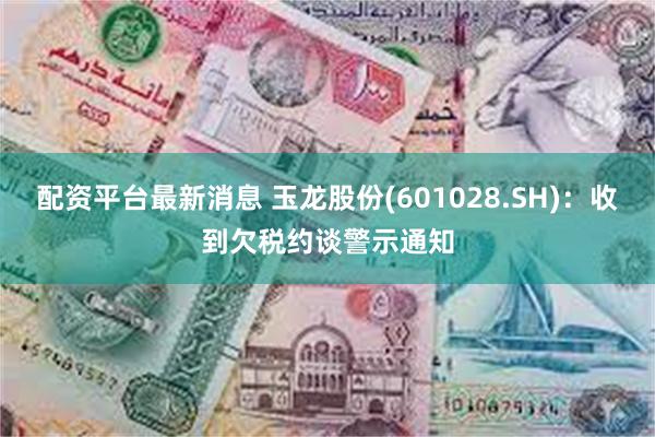 配资平台最新消息 玉龙股份(601028.SH)：收到欠税约谈警示通知